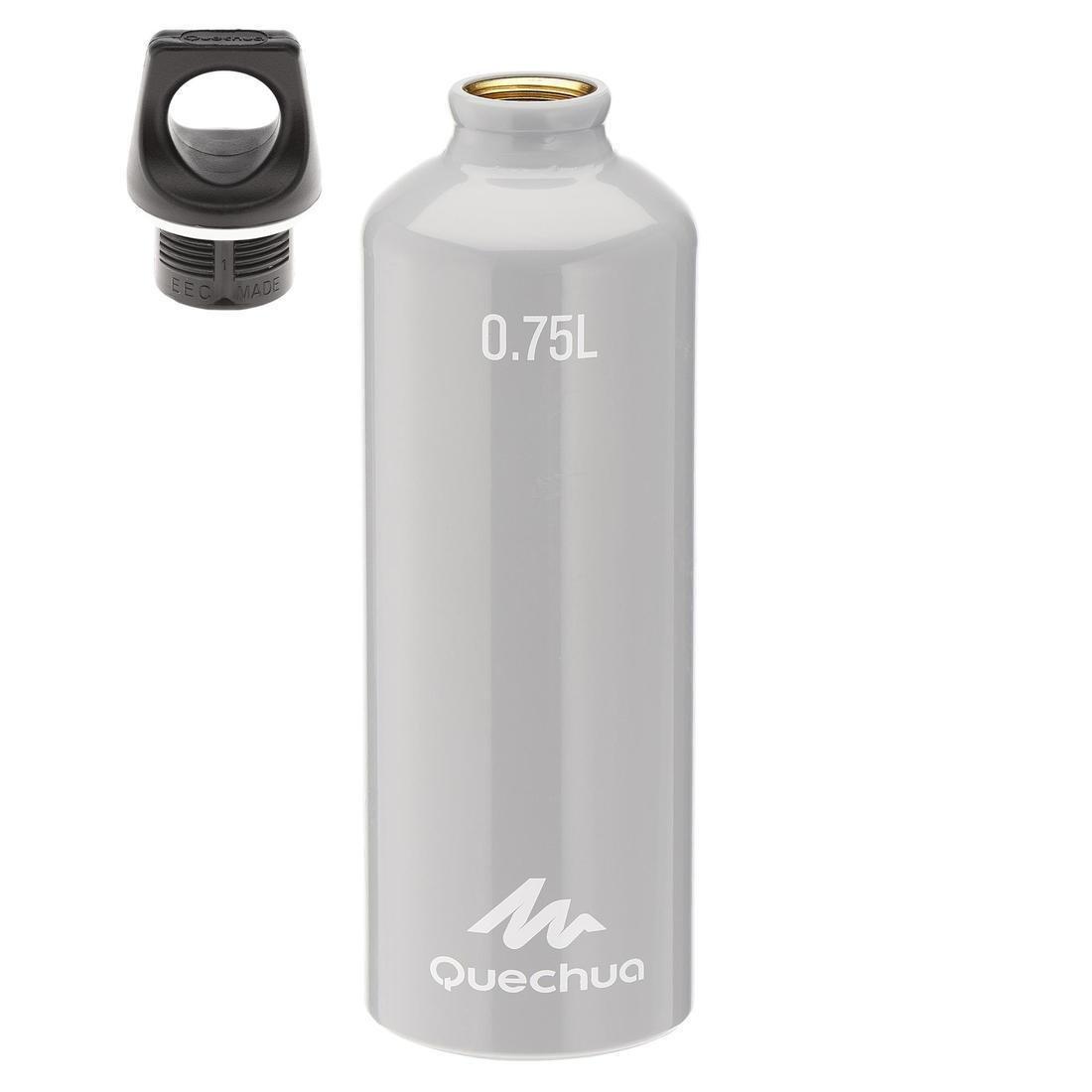 Aluminium Screw-Top Water Bottle, Grey, No Color, large image number 3