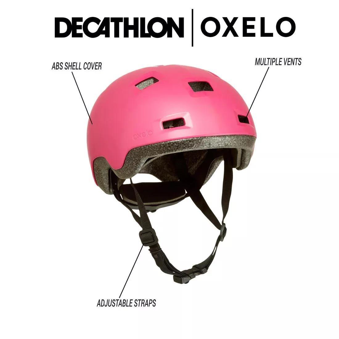 OXELO - Kids Inline Skating Skateboard Scooter Helmet B100, Pink