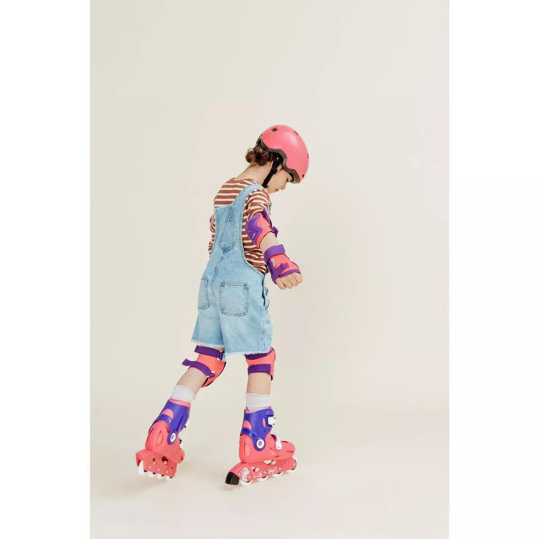 Kids Inline Skating Skateboard Scooter Helmet B100, Pink, , large image number 6