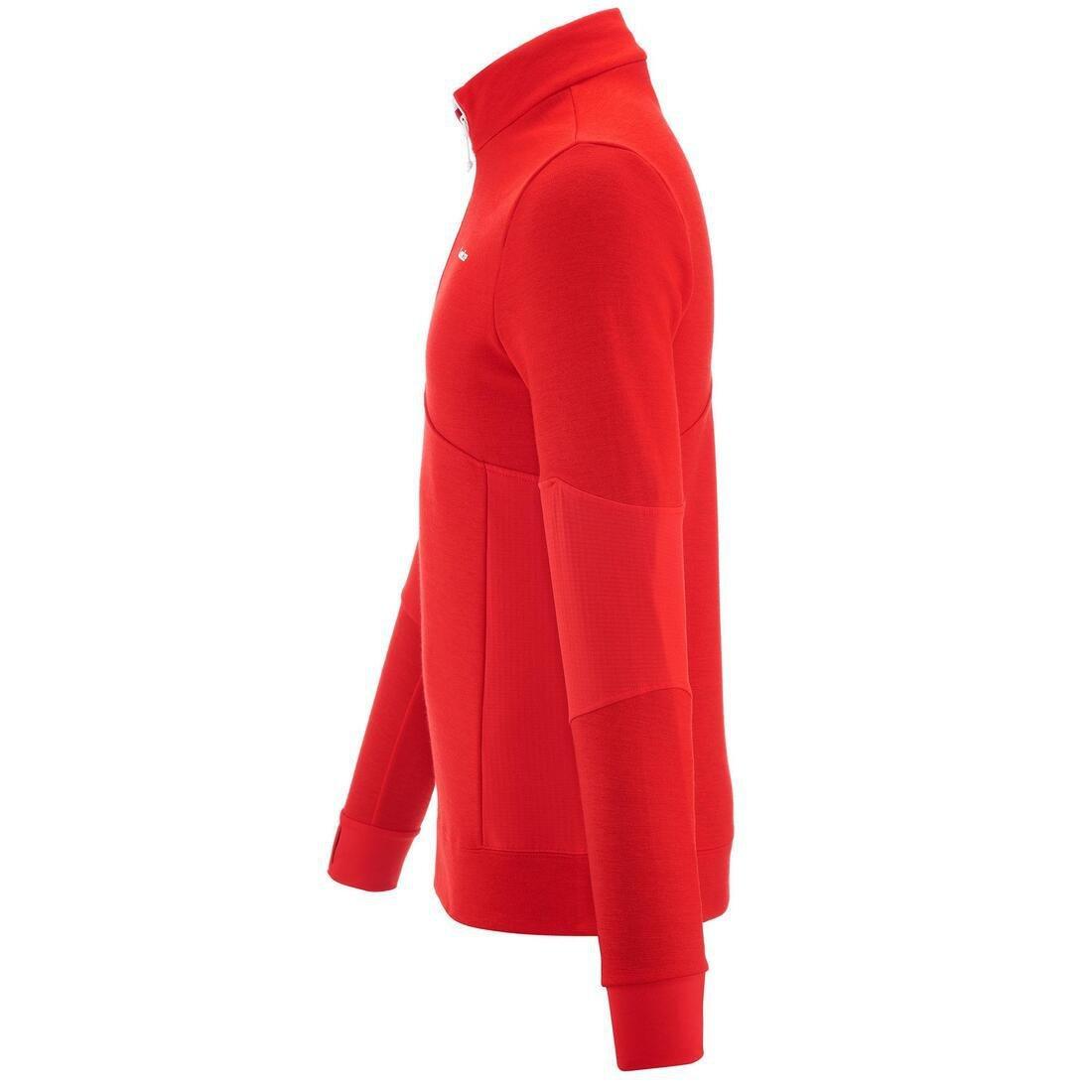 Mens Mid Warm 300 Ski Pullover, Red, No Color, large image number 3