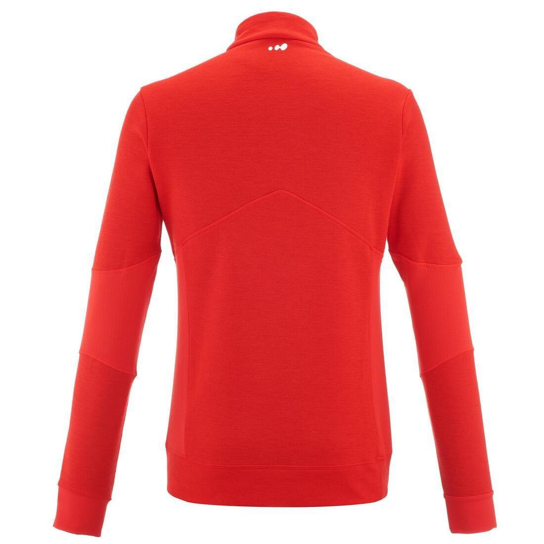 Mens Mid Warm 300 Ski Pullover, Red, No Color, large image number 4