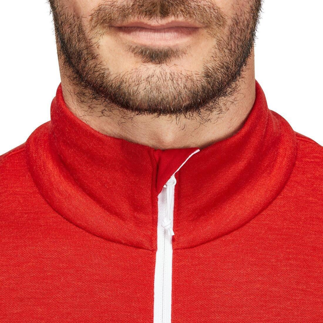 Mens Mid Warm 300 Ski Pullover, Red, No Color, large image number 5