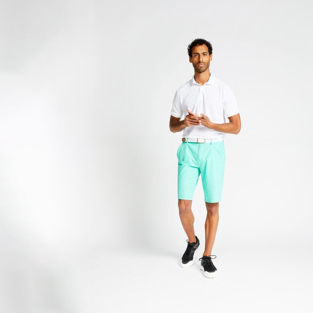 Men Golf Short-Sleeved Polo Shirt - WW500, White, No Color, medium