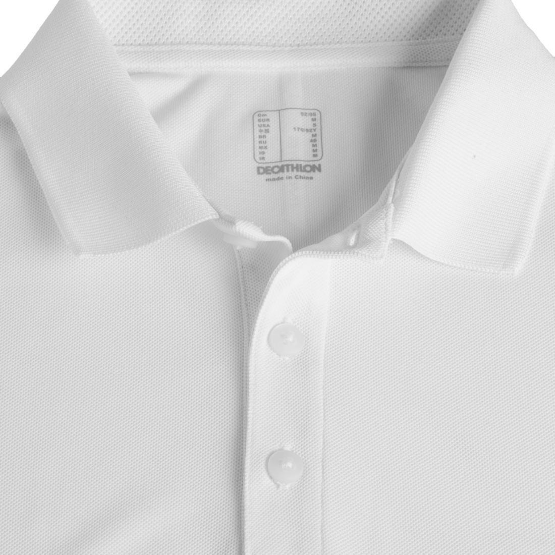 Mens Golf Short-Sleeved Polo Shirt Ww500, White, No Color, large image number 3