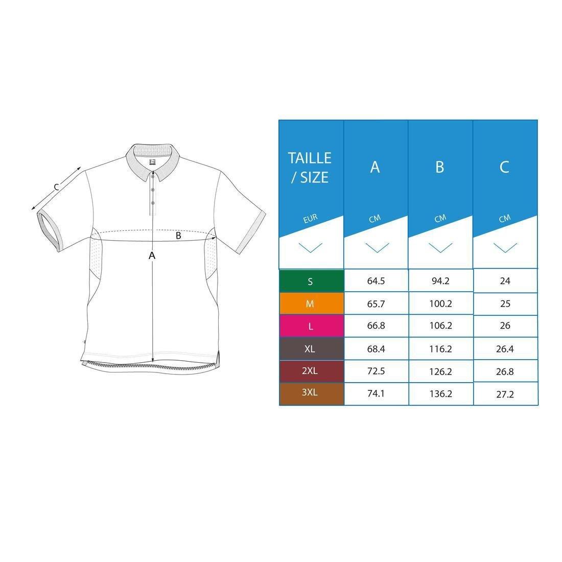 Men Golf Short-Sleeved Polo Shirt - WW500, White, No Color, large image number 6