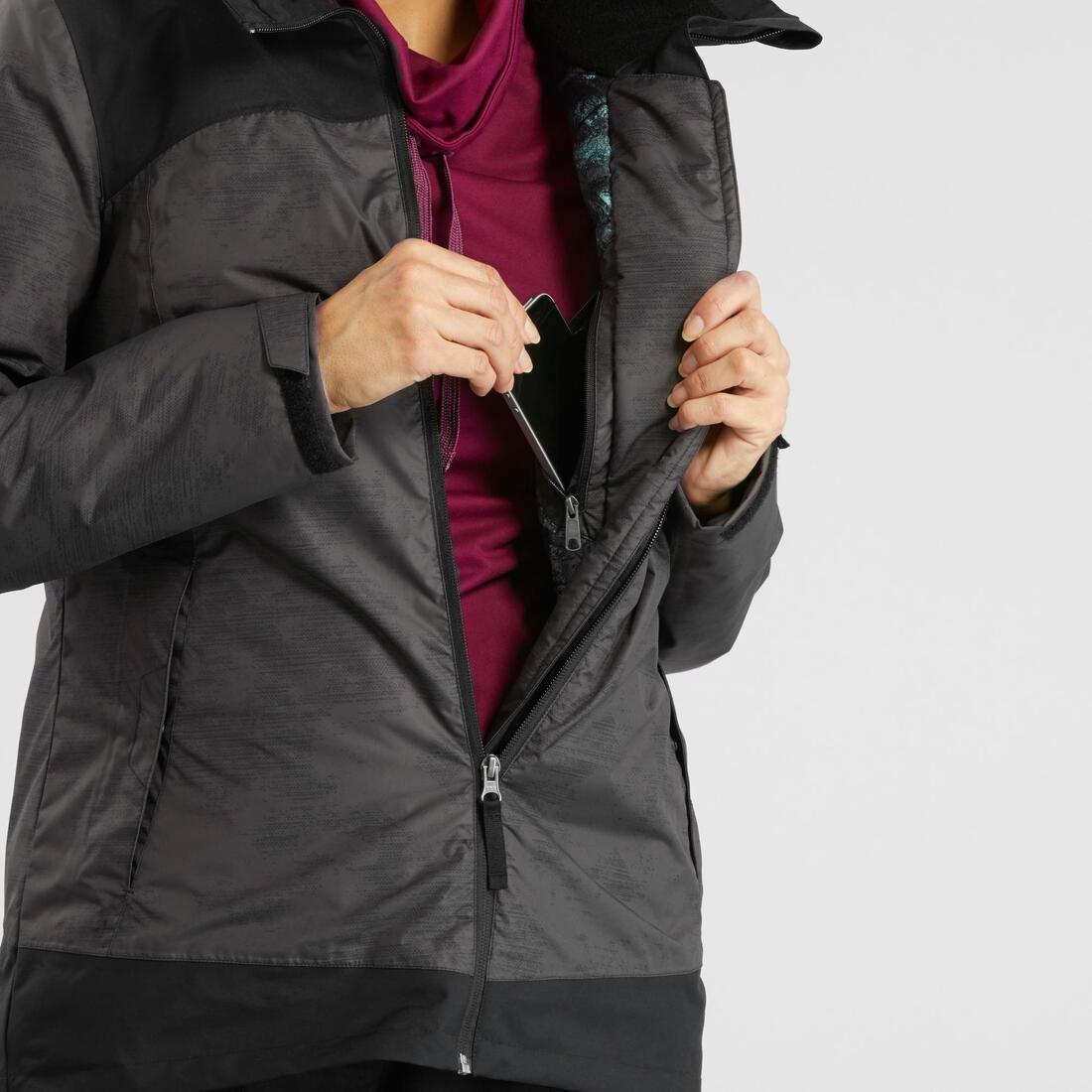 QUECHUA - Women Waterproof Jacket, Black