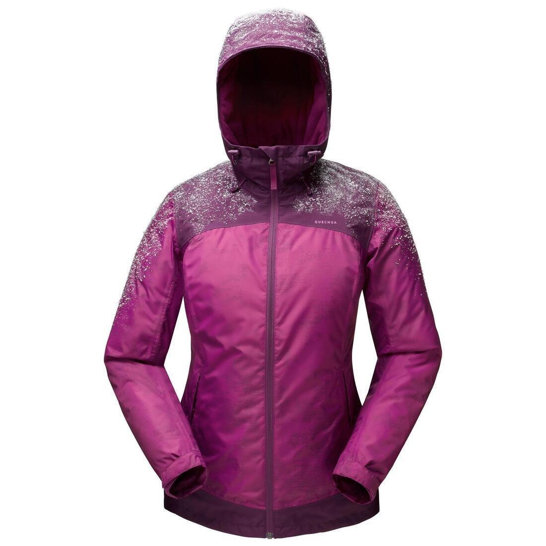 QUECHUA - Women Waterproof Jacket, Black