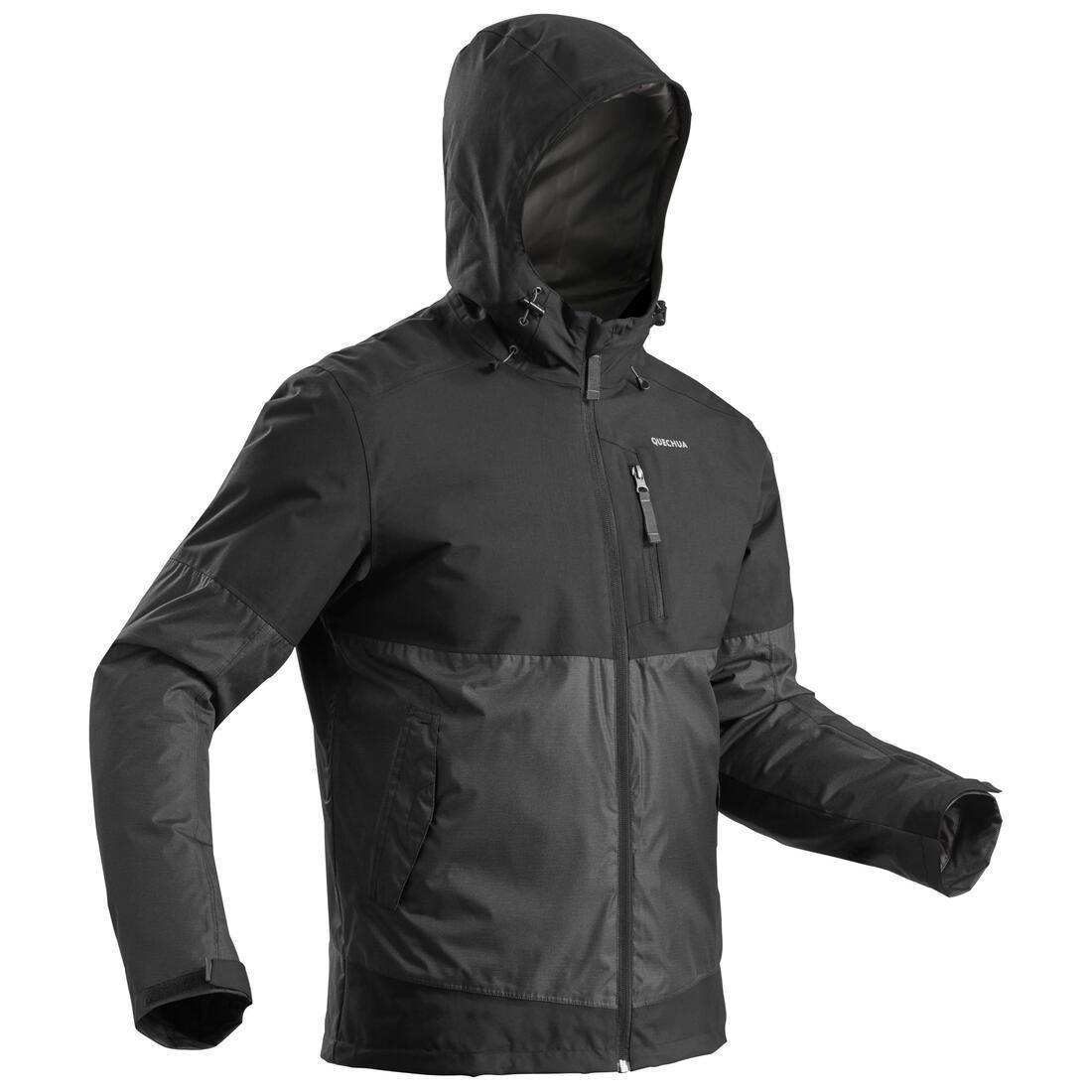 Mens Waterproof Winter Hiking Jacket Sh100 X-Warm 10C, Grey, , large image number 0