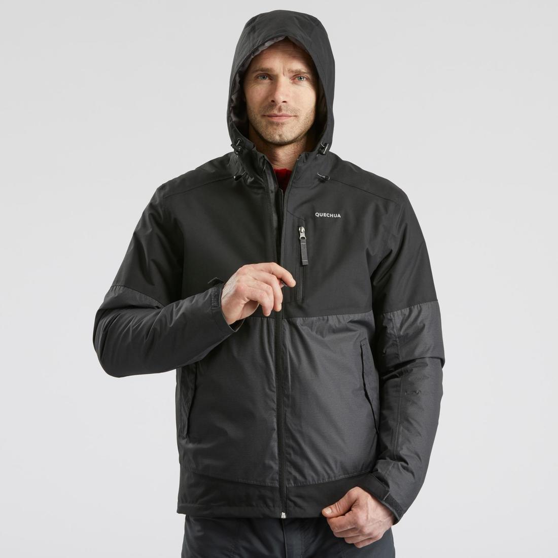 Mens Waterproof Winter Hiking Jacket Sh100 X-Warm 10C, Grey, , large image number 2