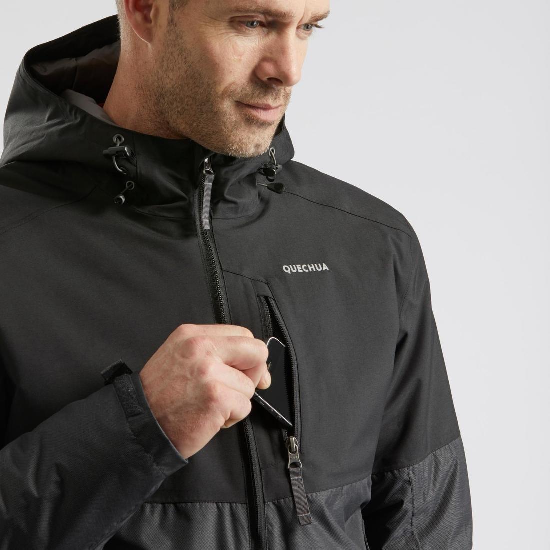 Mens Waterproof Winter Hiking Jacket Sh100 X-Warm 10C, Grey, , large image number 3