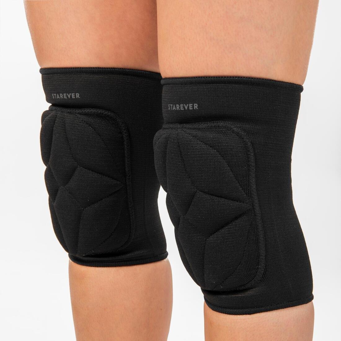 Women Modern And Urban Dance Knee Pads, Black, No Color, large image number 0