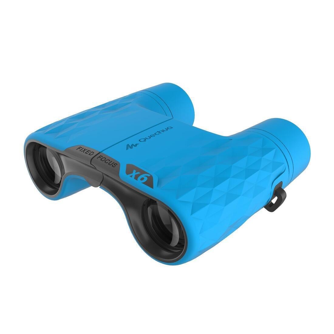 QUECHUA - Kids Outdoor Binoculars X6 Magnification, Blue