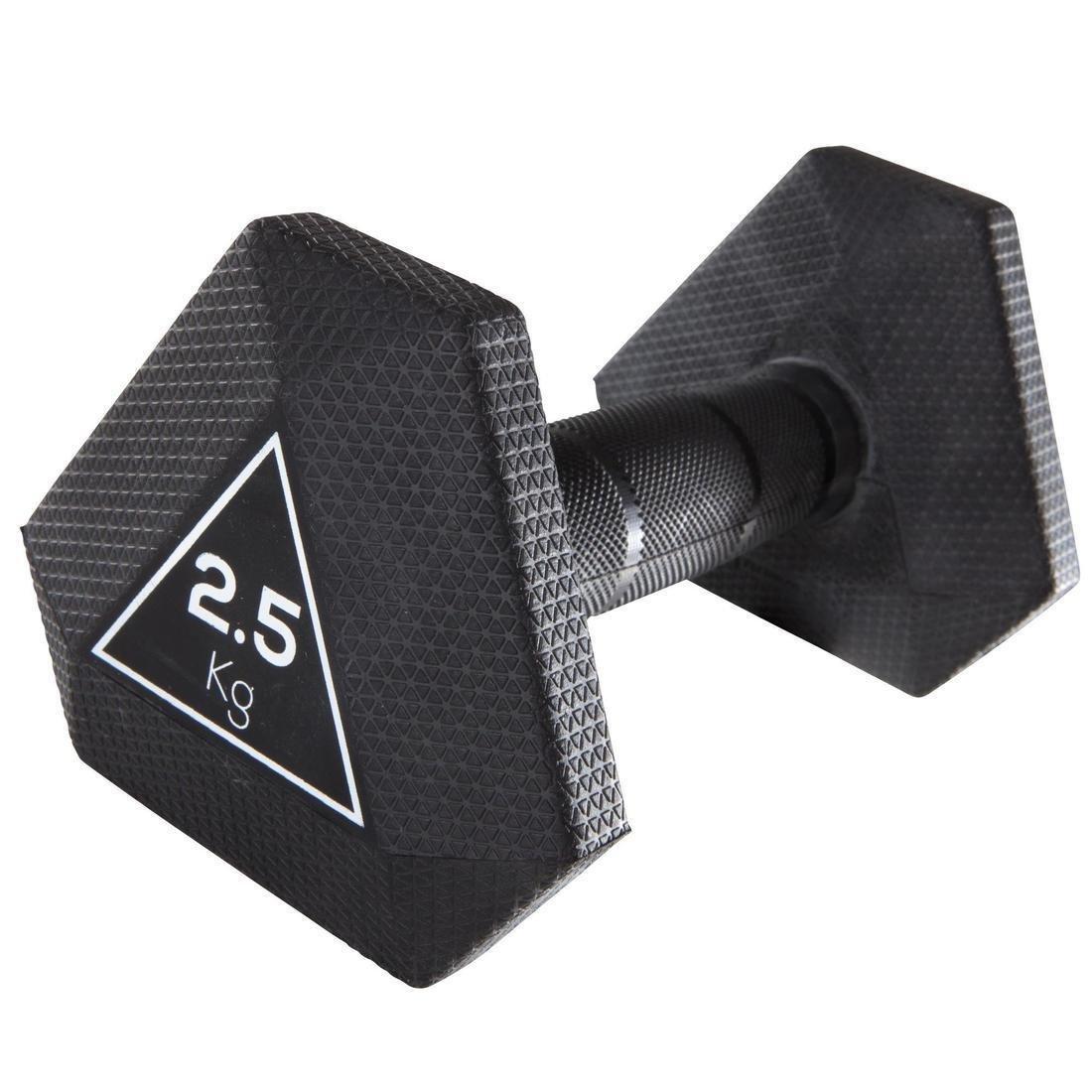 CORENGTH - Gym Hex Dumbbell 2.5, Black