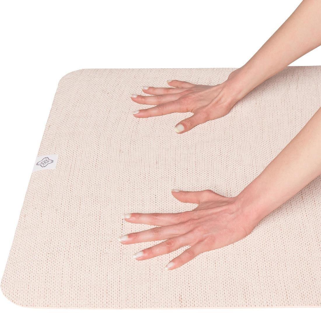 Natural Jute Rubber Yoga Mat, Beige, No Color, large image number 3