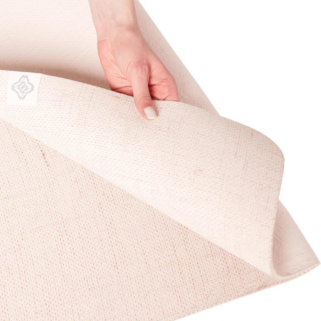 Natural Jute Rubber Yoga Mat, Beige, No Color, large image number 4