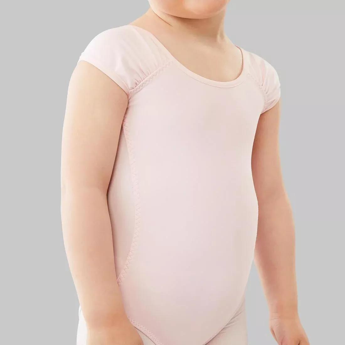 Girls Short-Sleeved Ballet Leotard, Black, , large image number 9