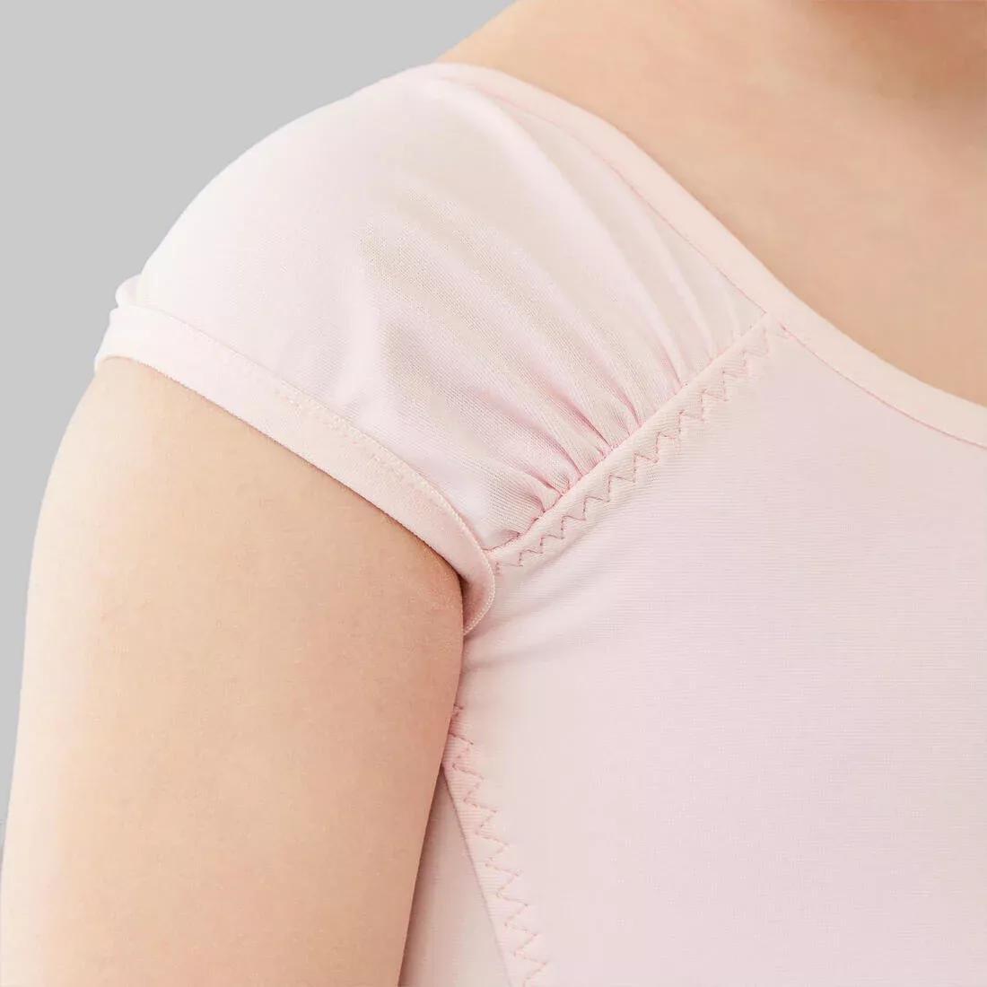 Girls Short-Sleeved Ballet Leotard, Black, , large image number 12