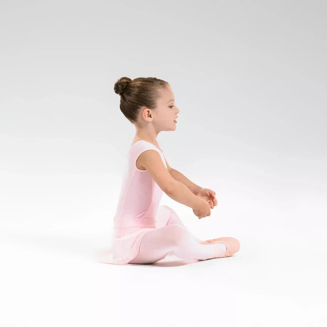 Girls Short-Sleeved Ballet Leotard, Black, , large image number 13