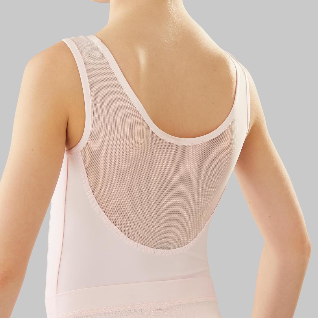 Girls' Mixed Media Ballet Leotard, Candyfloss, 5401_000, large image number 3
