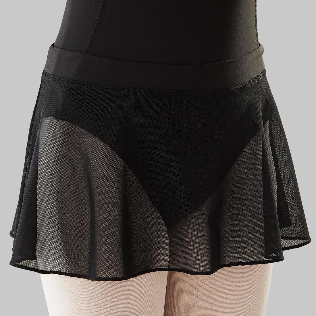 Kids Girls Voile Ballet Skirt, Black, No Color, large image number 1