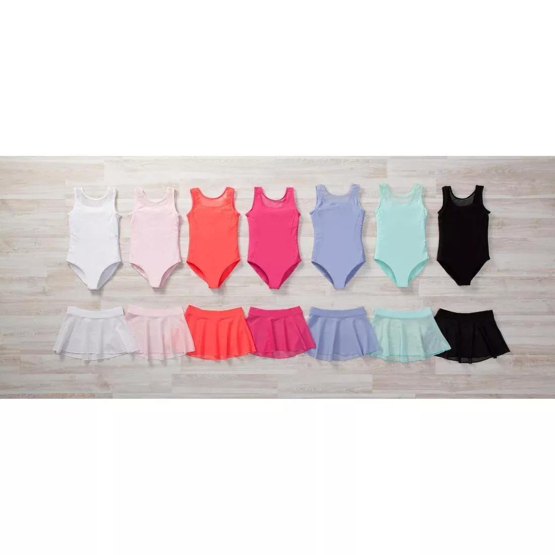 Kids Girls Mixed Media Ballet Leotard, Pink, No Color, large image number 3
