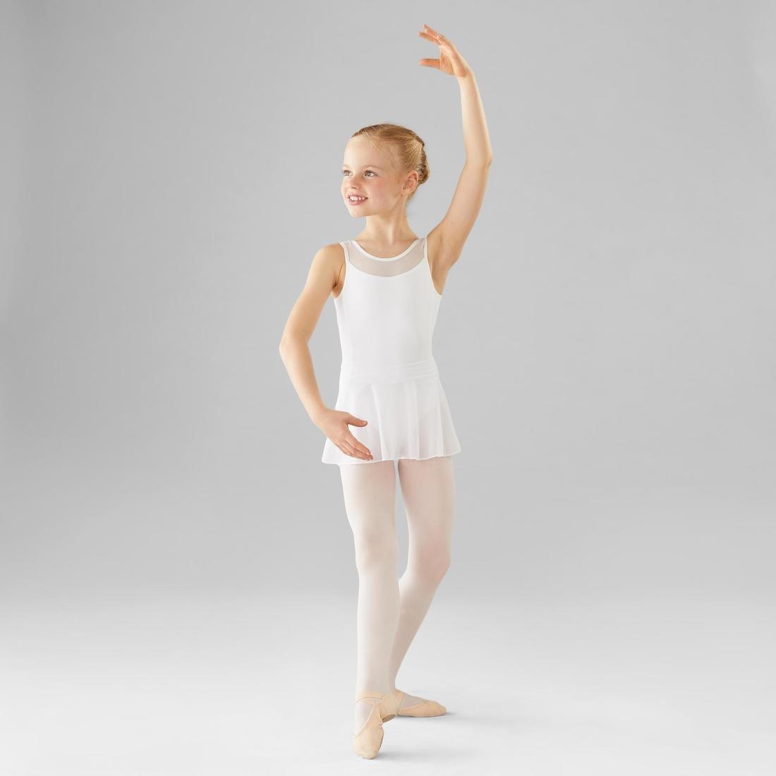 Kids Girls Girls' Mixed Media Ballet Leotard, Pink, , large image number 0