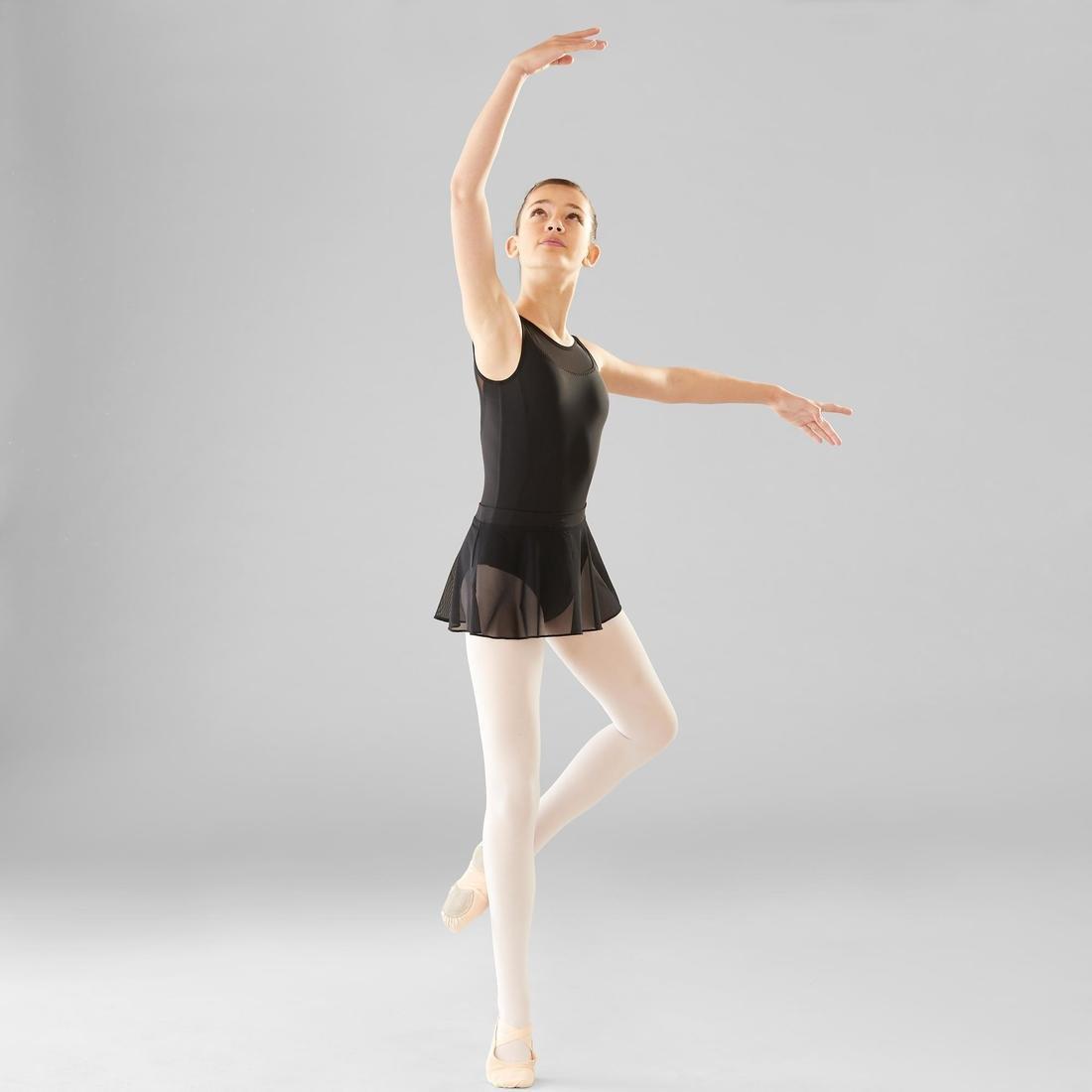 Kids Girls Girls' Mixed Media Ballet Leotard, Pink, , large image number 1