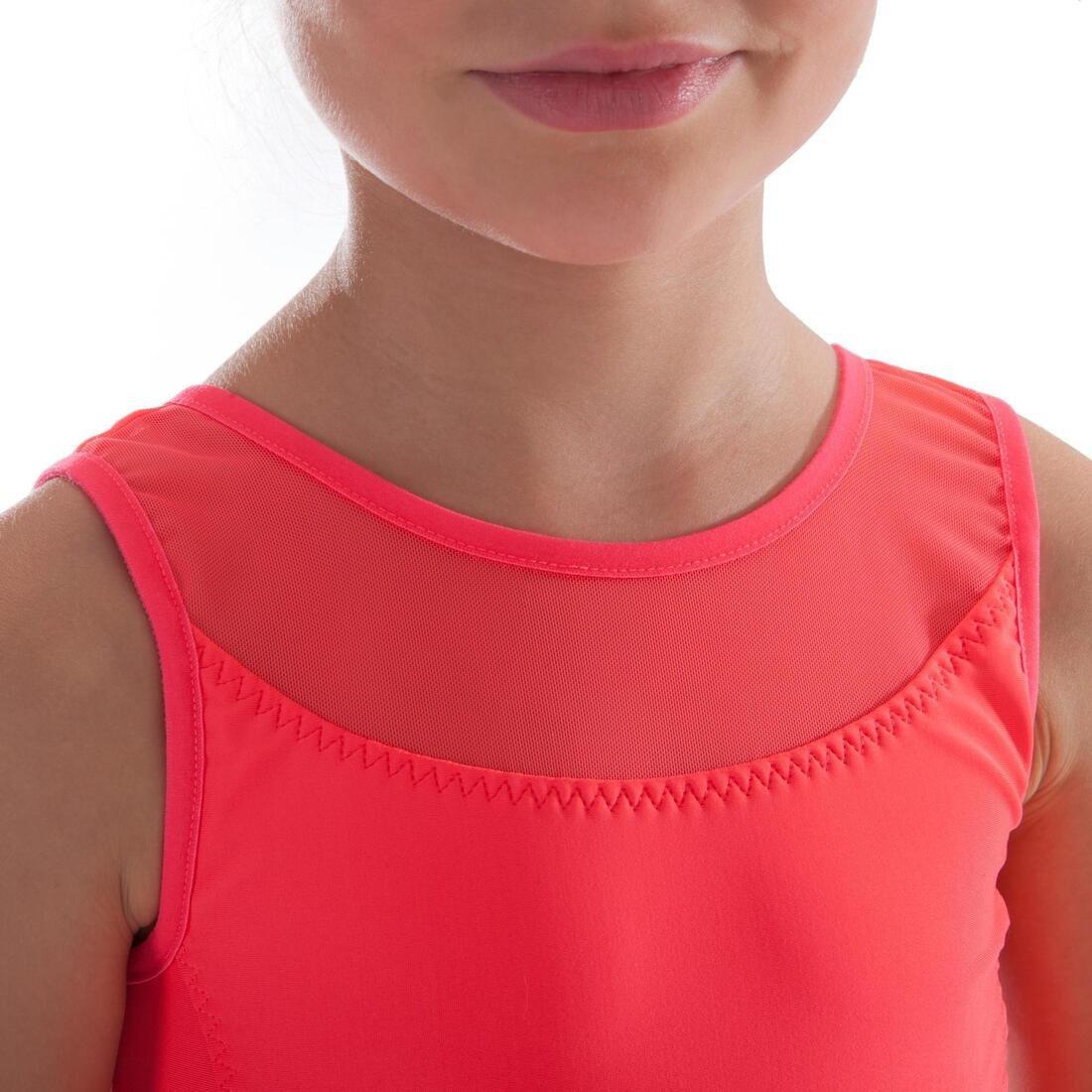 Kids Girls Girls' Mixed Media Ballet Leotard, Pink, , large image number 5