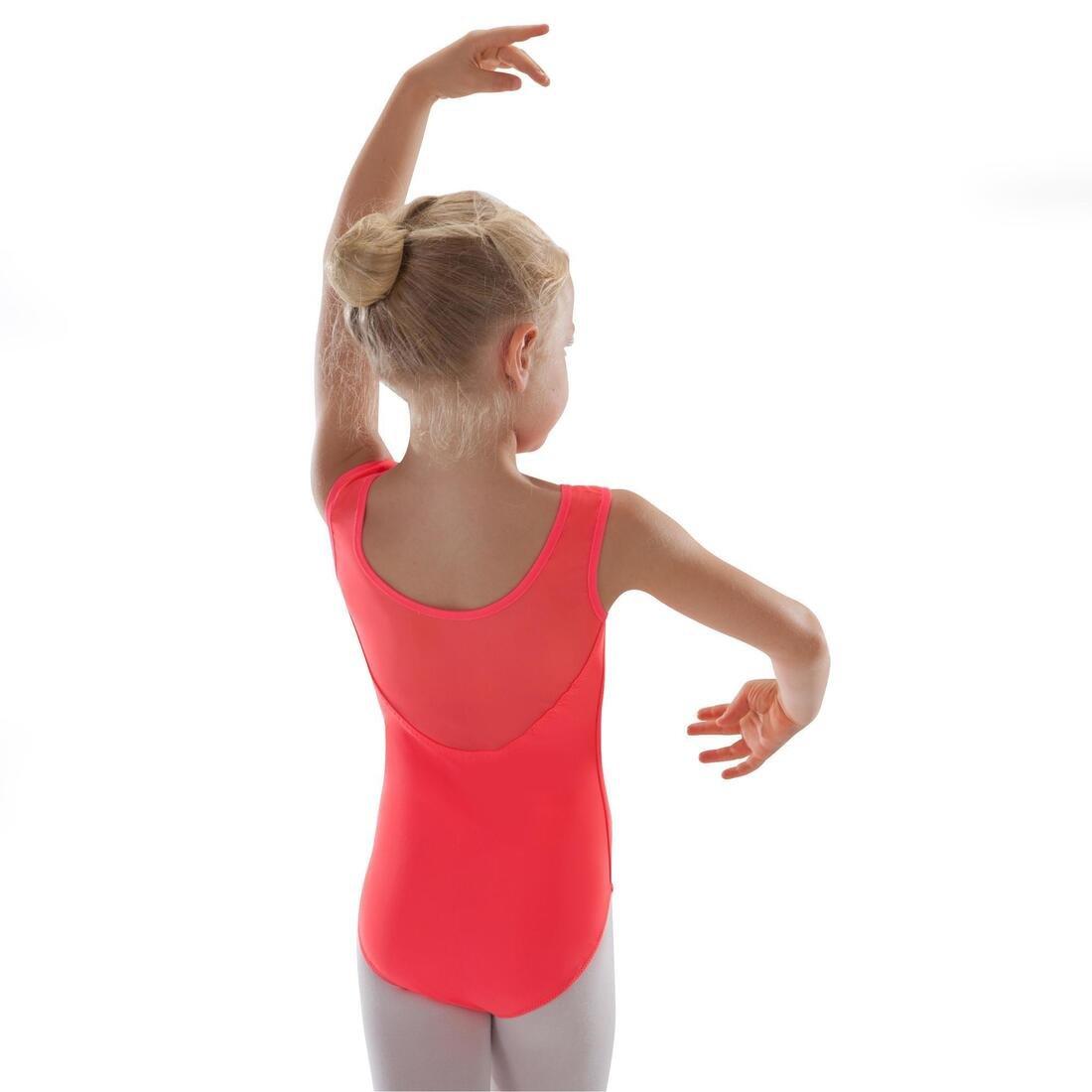 Kids Girls Girls' Mixed Media Ballet Leotard, Pink, , large image number 8
