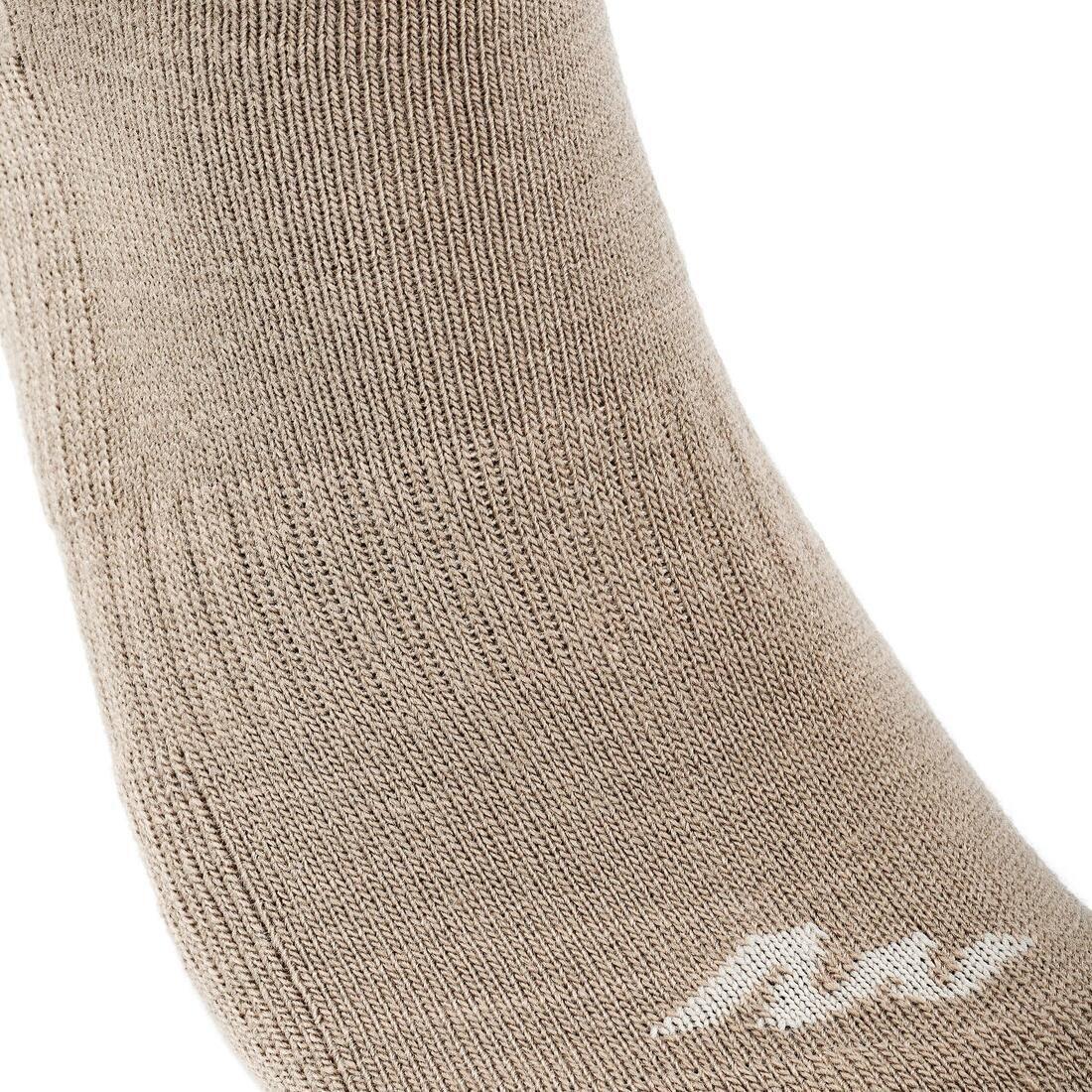 Men Sh100 Warm Snow Hiking Socks, Beige, No Color, large image number 3
