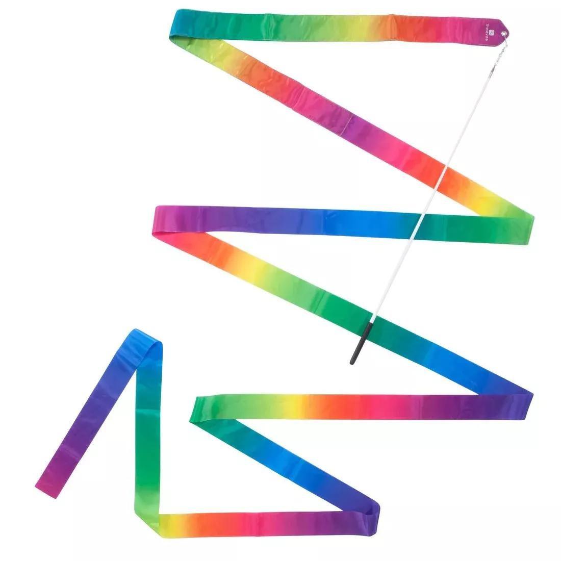 Girls Rhythmic Gymnastics (Rg) Ribbon, Multicoloured, No Color, large image number 0
