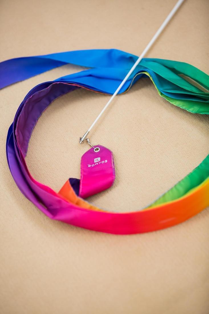 Girls Rhythmic Gymnastics (Rg) Ribbon, Multicoloured, No Color, large image number 9