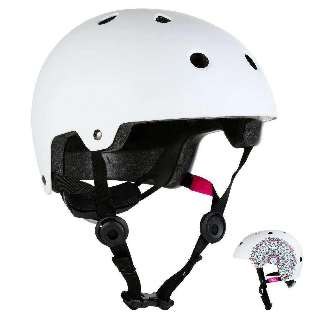 OXELO - Play 7 Inline Skating Skateboarding Scootering Helmet, White