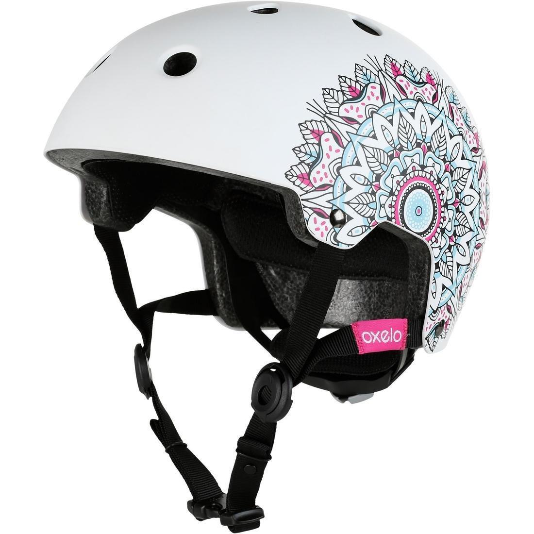 OXELO - Play 7 Inline Skating Skateboarding Scootering Helmet, White