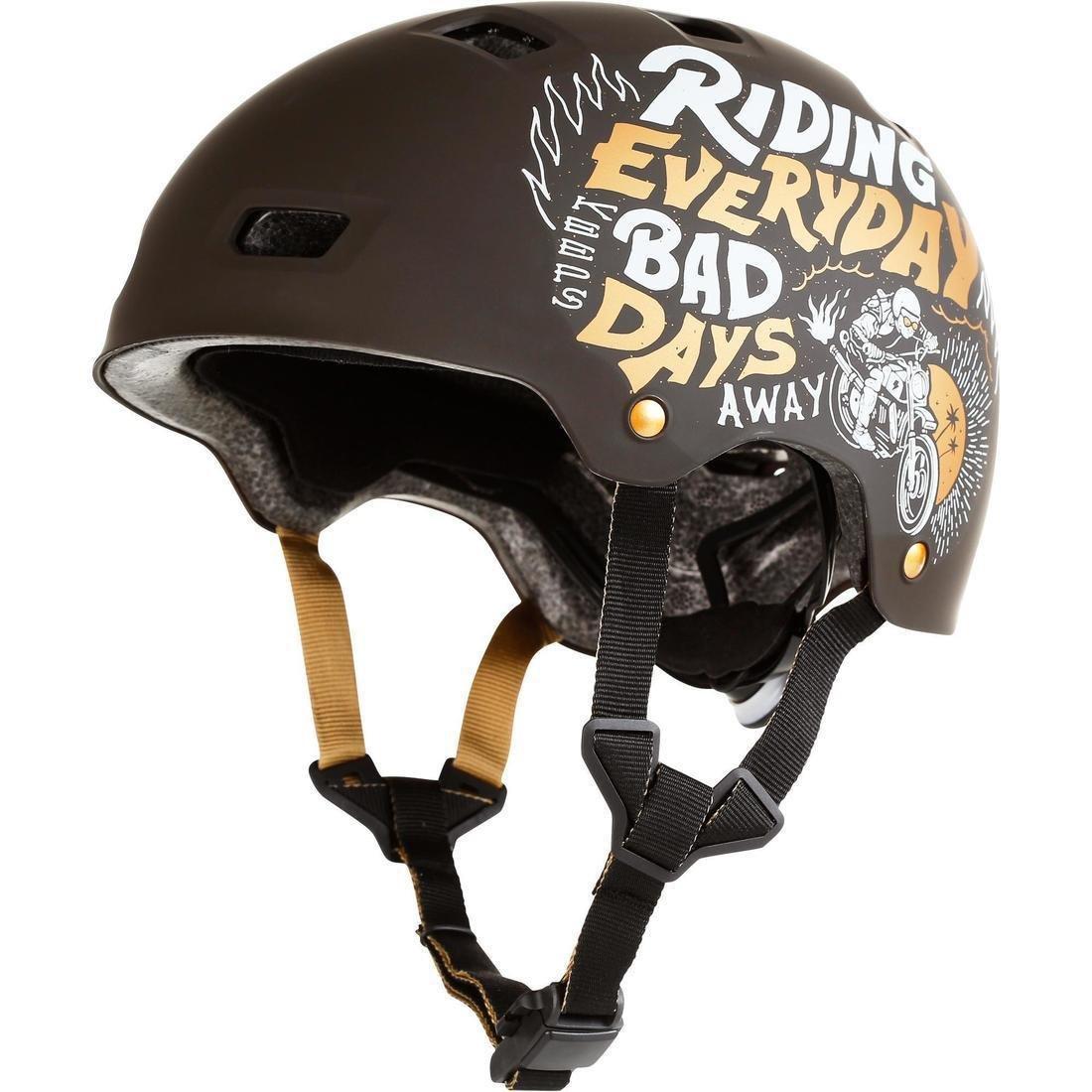 OXELO - Mf540 Bad Days Inline Skating Skateboard Scooter Helmet, Black