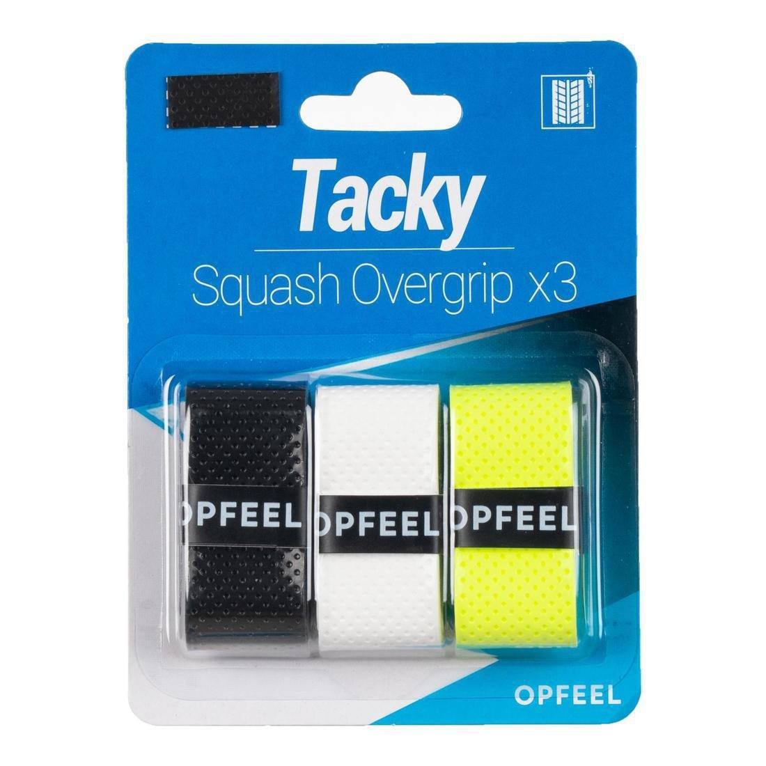 Tacky Squash Overgrip, White/Black/Yellow, No Color, large image number 4