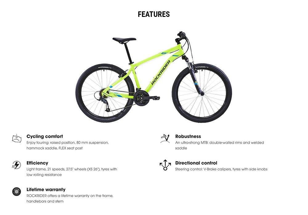 Mountain Bike St 100, Yellow, , large image number 19