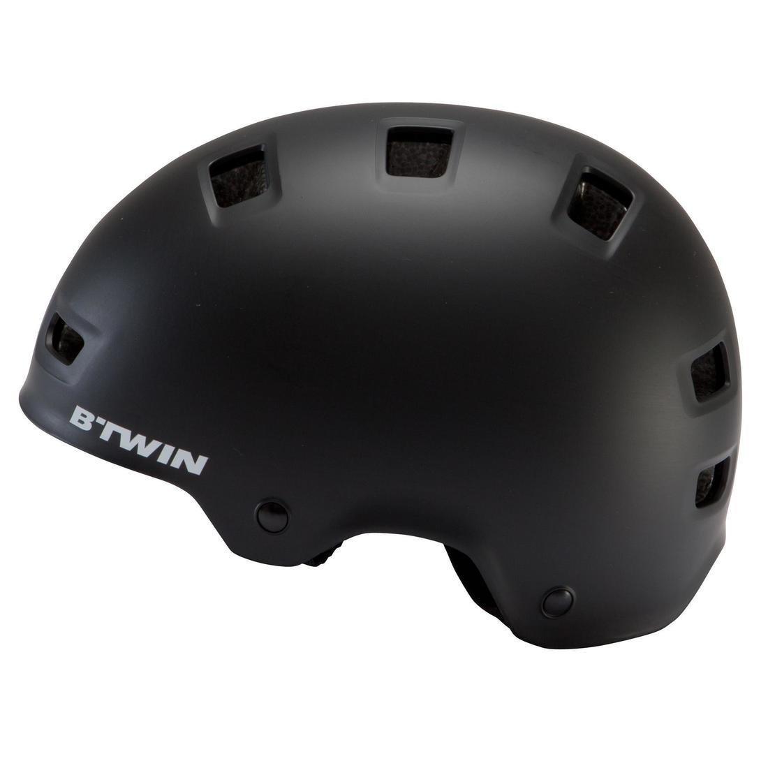 BTWIN - 500 Kids Bike Helmet, Black