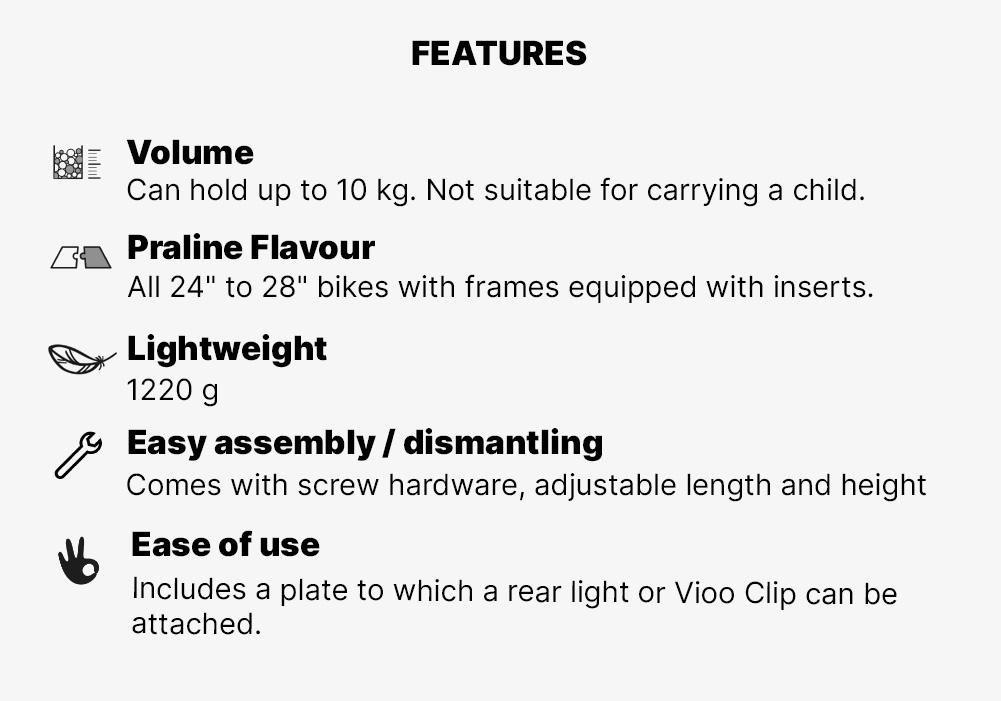 100 Bike Pannier Rack, Black, No Color, medium