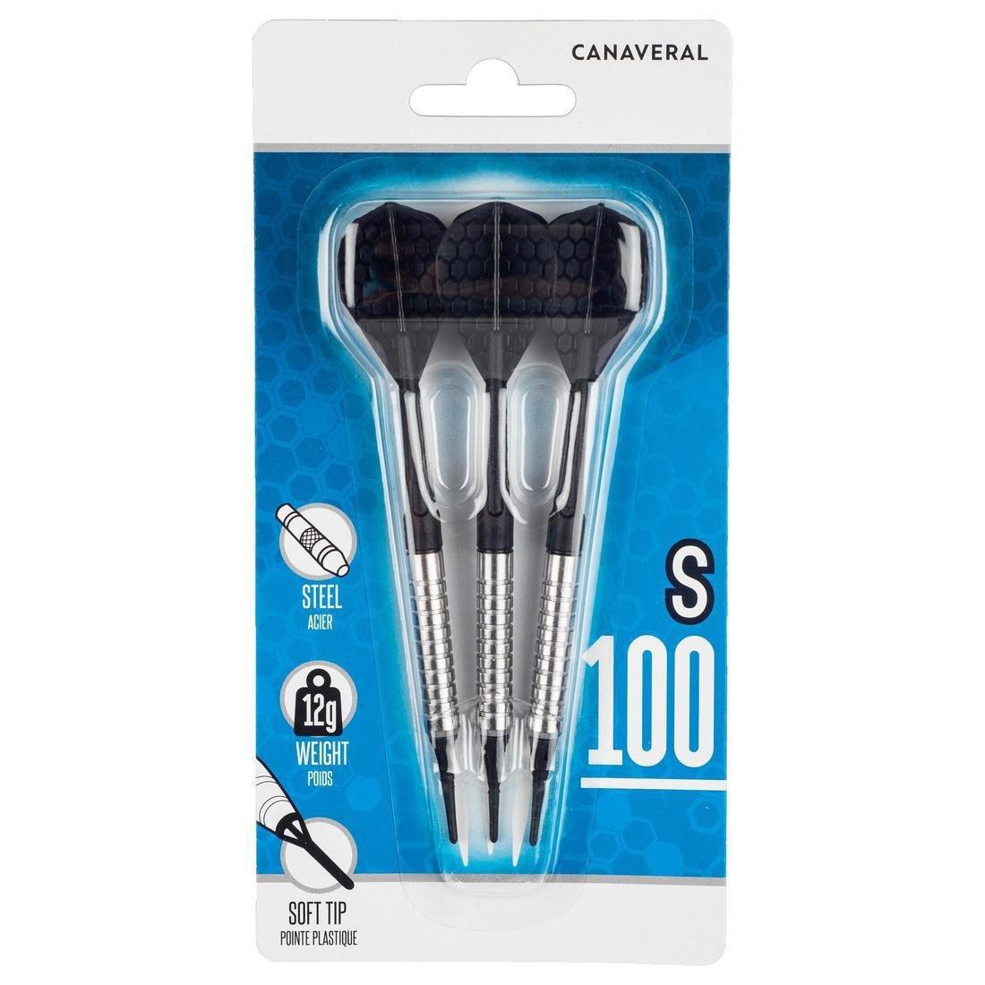 S100 Canaveral Soft Tip Darts Tri-Pack, Black, No Color, large image number 1