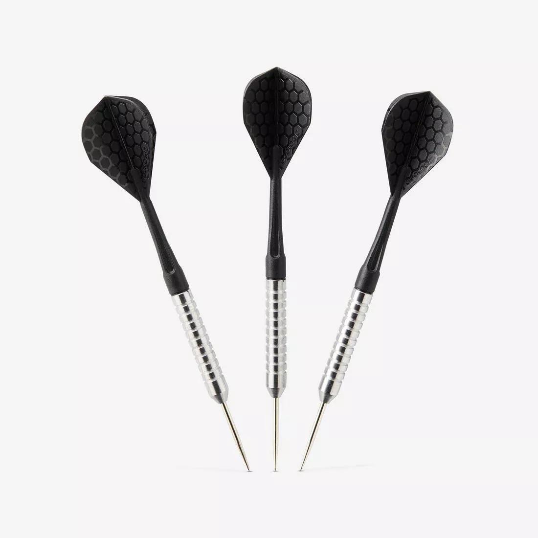 T100 Steel-Tipped Darts Tri-Pack, Black, No Color, medium