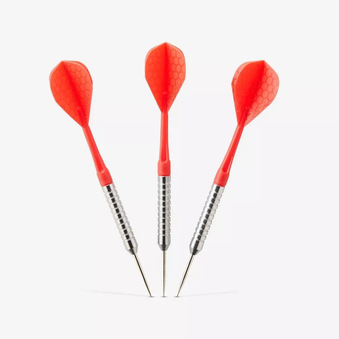 T100 Steel-Tipped Darts Tri-Pack, Red, No Color, medium