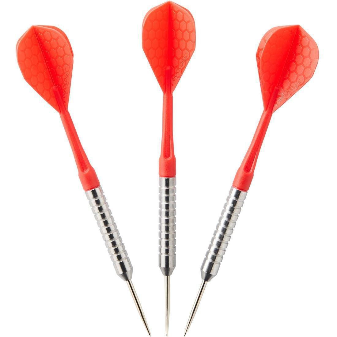 T100 Steel-Tipped Darts Tri-Pack, Red, No Color, large image number 1