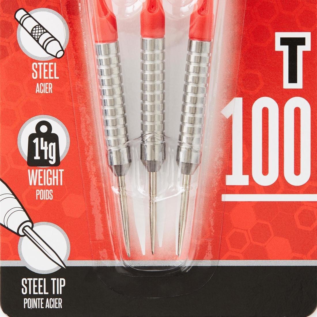 T100 Steel-Tipped Darts Tri-Pack, Red, No Color, large image number 5