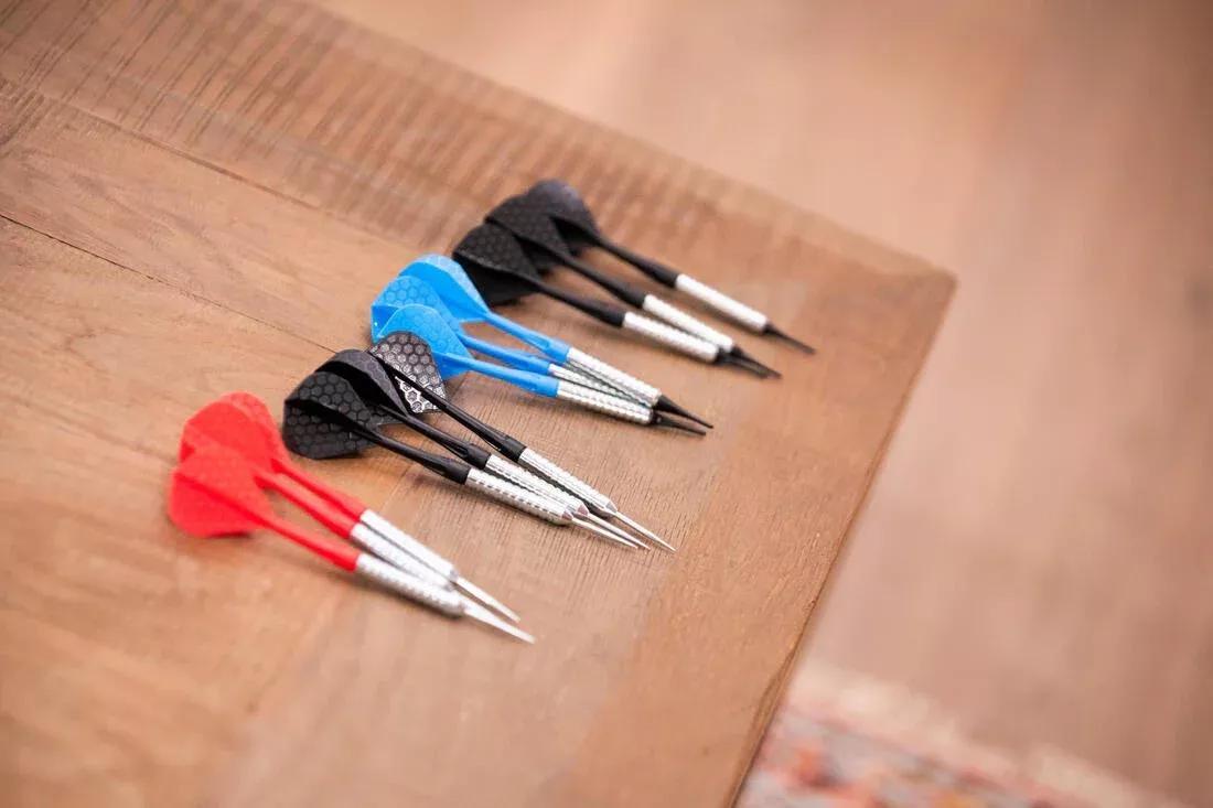 T100 Steel-Tipped Darts Tri-Pack, Red, No Color, large image number 6
