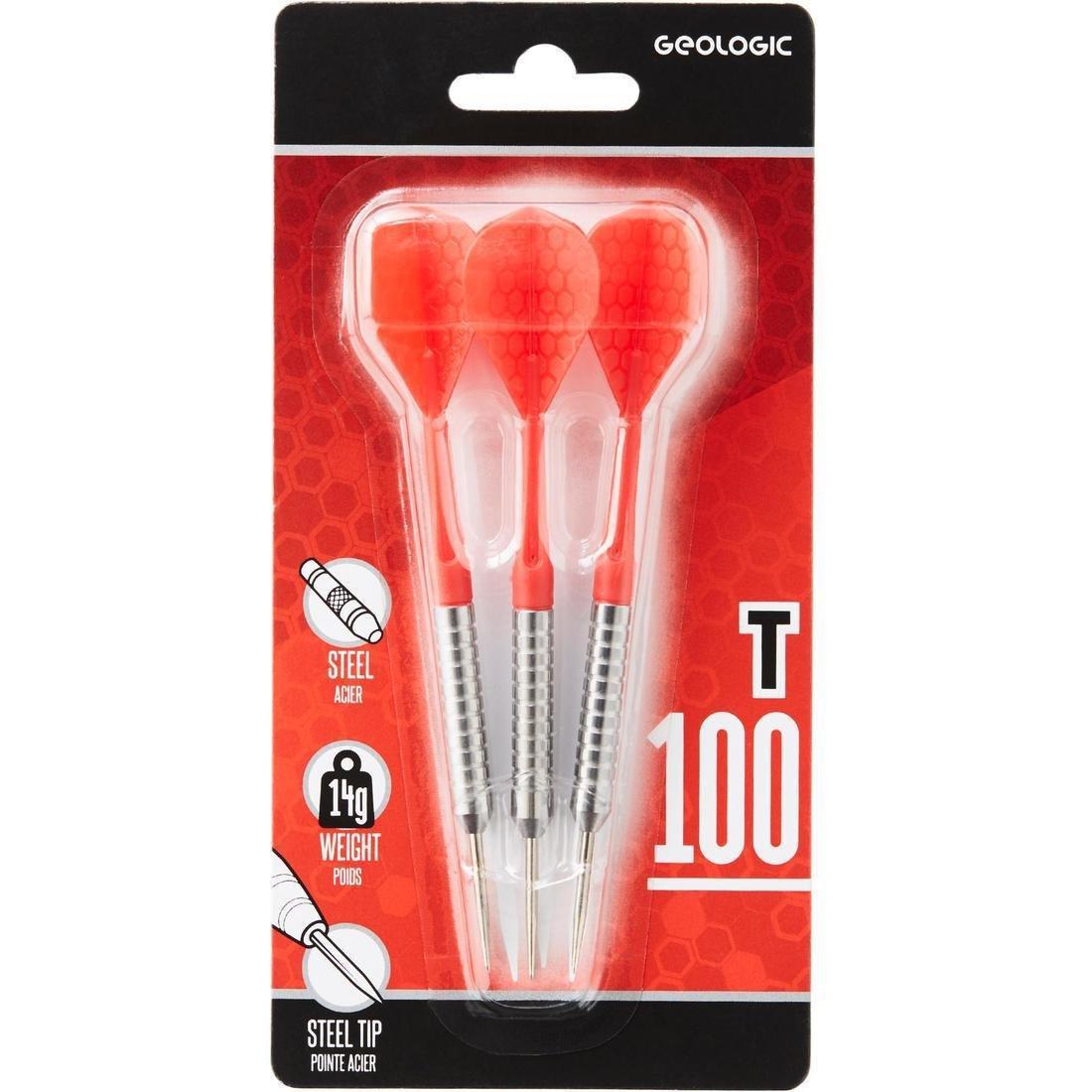 T100 Steel-Tipped Darts Tri-Pack, Red, No Color, large image number 9