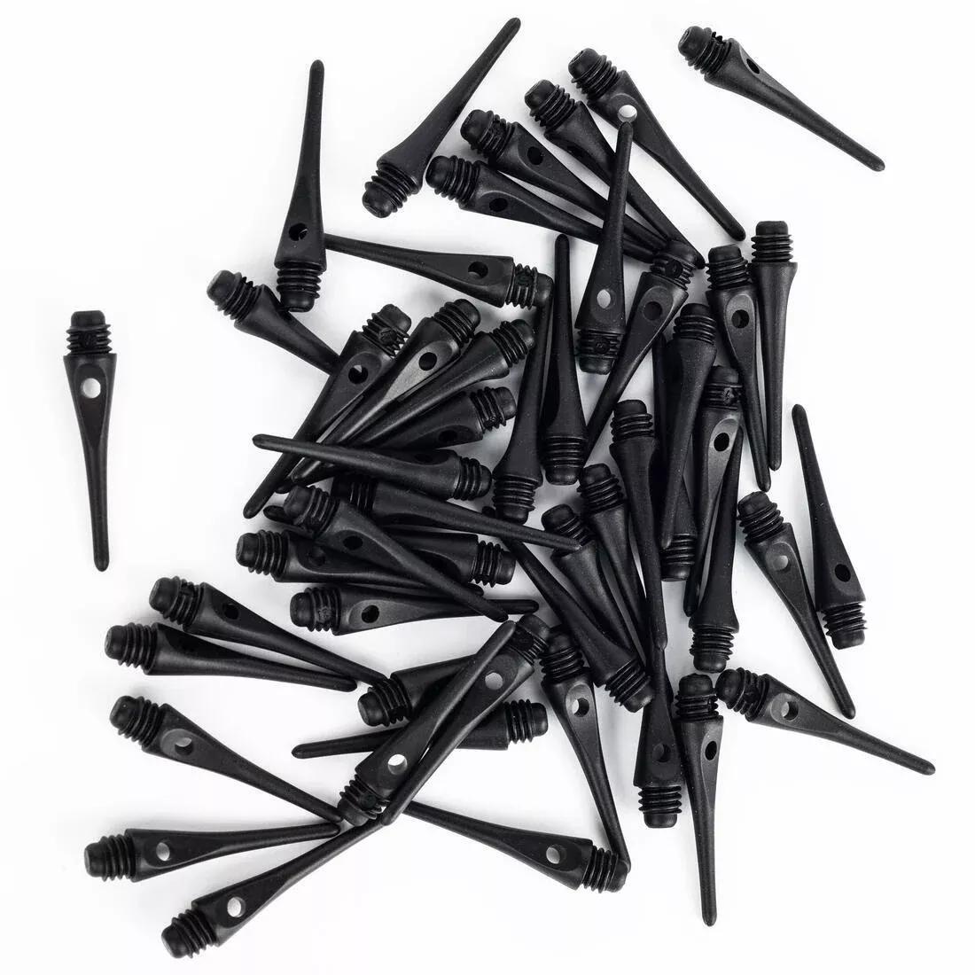 CANAVERAL - 50 Plastic (Soft Tip) Dart Tips, Black