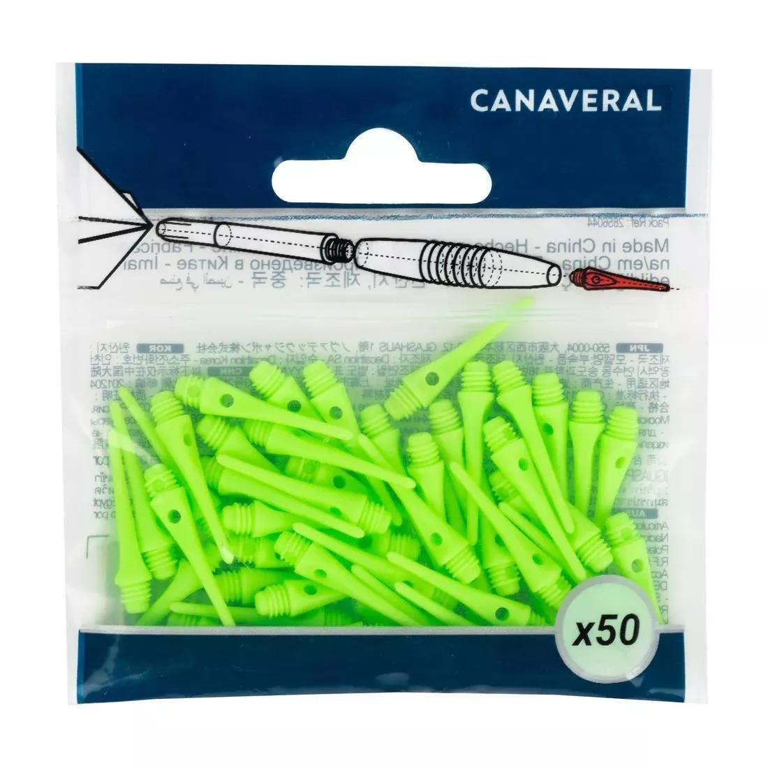 CANAVERAL - 50 Plastic (Soft Tip) Dart Tips, Black