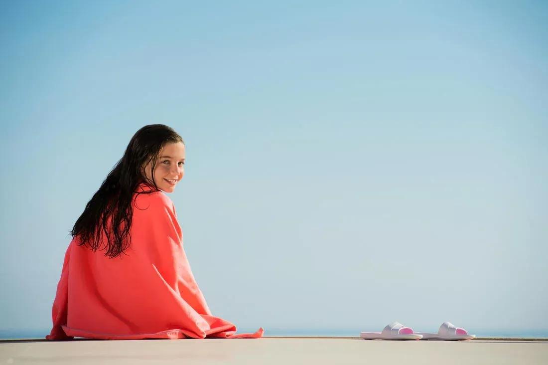 Microfibre Pool Towel, Blue, No Color, large image number 6