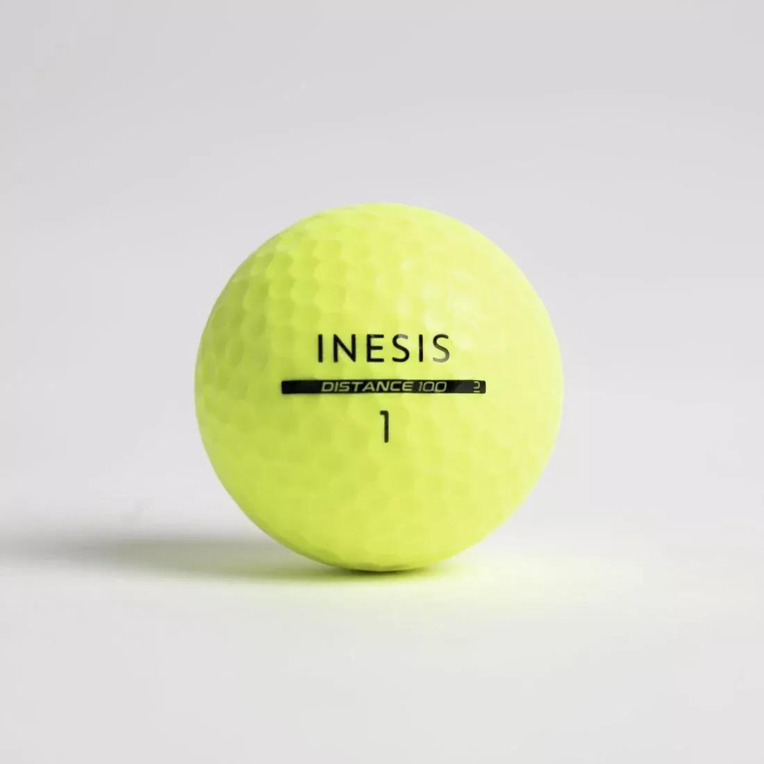 YELLOW Golf Ball Pack 12 - Distance 100, No Color, large image number 11